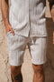 Ripple Texture Shorts - Light Grey